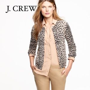 J. Crew Wildcat Leopard Button Down Cárdigan